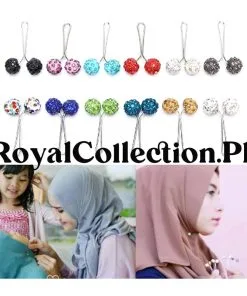 Hot sale 12 Pcs/Set Muslim Hijab Scarf Safety Pin Clips Rhinestone Ball Brooch Fashion Jewelry