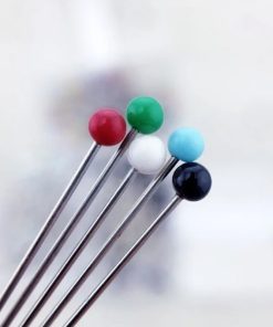 80 Pcs Stainless Steel Sewing Pins With Glass Ball Head Straight Wedding Bouquet Pins Fabric Sewing Quilting DIY Sewing Crafts