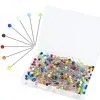 Perfect 80 Pcs Stainless Steel Sewing Pins With Glass Ball Head Straight Wedding Bouquet Pins Fabric Sewing Quilting DIY Sewing Crafts