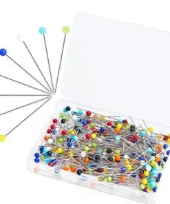 Perfect 80 Pcs Stainless Steel Sewing Pins With Glass Ball Head Straight Wedding Bouquet Pins Fabric Sewing Quilting DIY Sewing Crafts