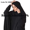Outstanding Floral Hooded Abaya ( Namaz Chadar ) Plain Black