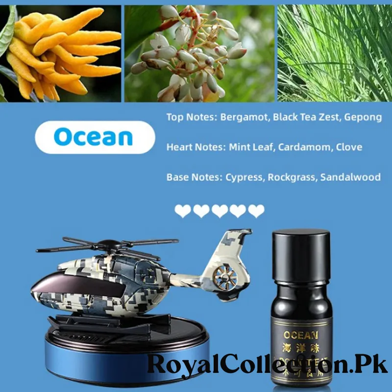 Trending New Helicopter Alloy Solar Car Air Freshener