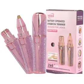 2 in 1 Facial Hair Removal Electric Epilator Eyebrow Shaver Lips Body Painless Facial Razor Built-in LED Light USB Rechargeable - Image 7